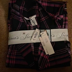 Flannel short set Victorias Secret